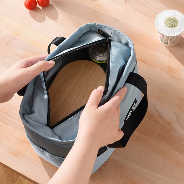 Matlådeväska, lunchlåda, handväska, isolerad väska för utomhusbruk - stor blå