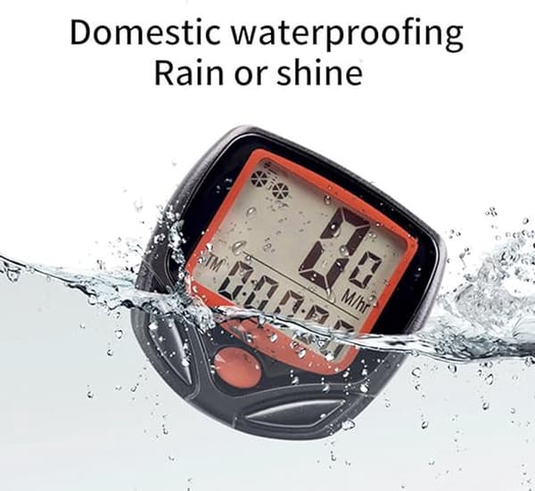 Wireless Bicycle Computer Speedometer 2-pack, Easy Installation LCD Bike Meter for Road Bikes, MTB, City Bikes, Black Red