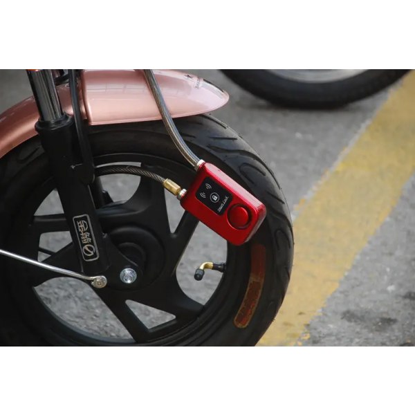Smart Cykellås/Cykellås Bluetooth APP Styrt, Cykellarmlås, 15,7 tum långt flätat stål Motorcykellås Stöldskydd, Stänksäkert Bike Alar