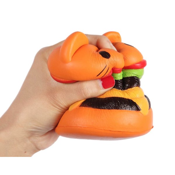 4.5\" Squishies Jumbo Långsamt Stigande Squishie Katt Hamburgare Bröd Leksak - de är söta och mjuka med doft