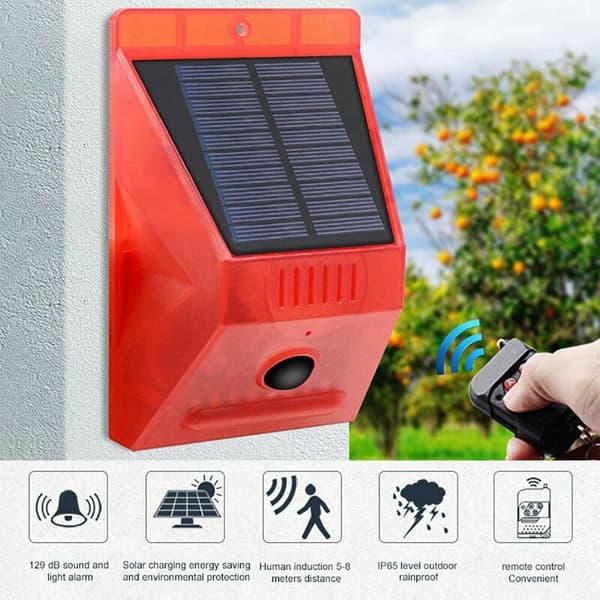 Solar Light Motion Detector IP65 Waterproof LED Strobe Light Apartment Terrace 2 Pieces