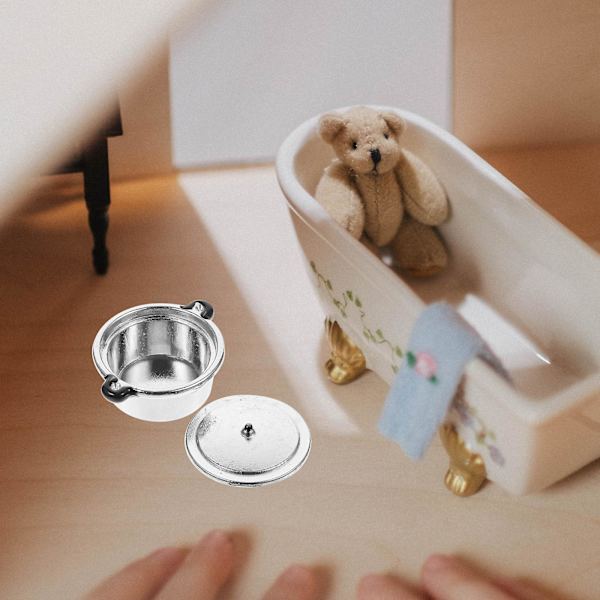 Leker Mini Kjele Ornament Simulering Pot Dekorativ Miniatyr Pot(l)