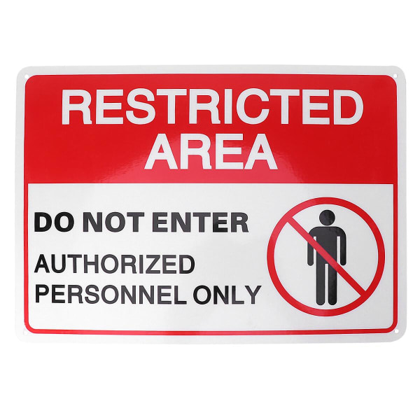 1pc Aluminium Sheet Do Not Entry Sign Restricted Area Warning Sign Authorized Personnel Only Sign Sa