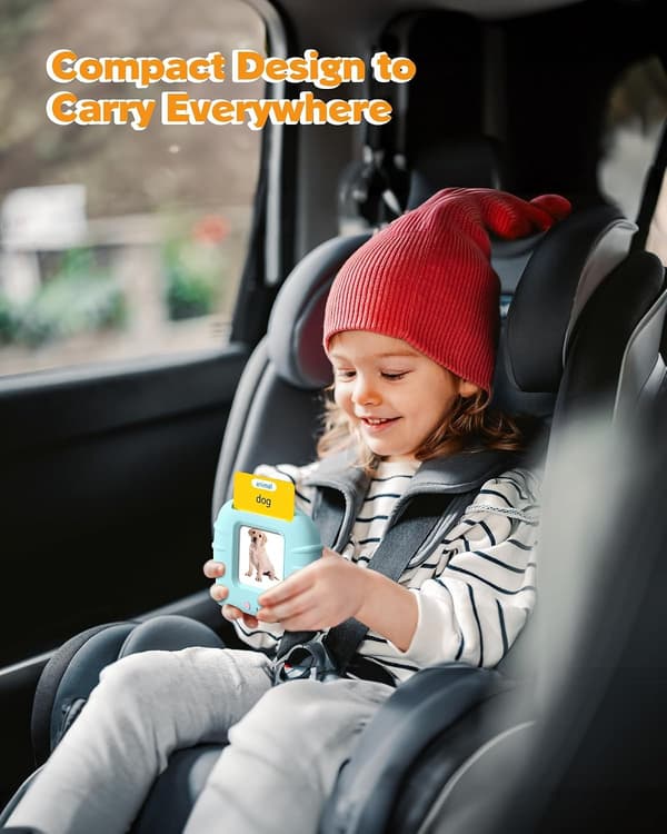 Talking Flashcards for Toddlers 1 2 3 4 Years Old, Montessori Language Learning with 224 Words, Pocket Speech Therapy Tool and Speech Development