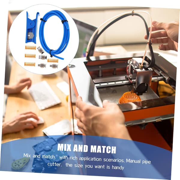 Printer Kit PTFE Tube Cutter and Pneumatic Couplings for Printing Accessories PTFE Hose for DIY Projects