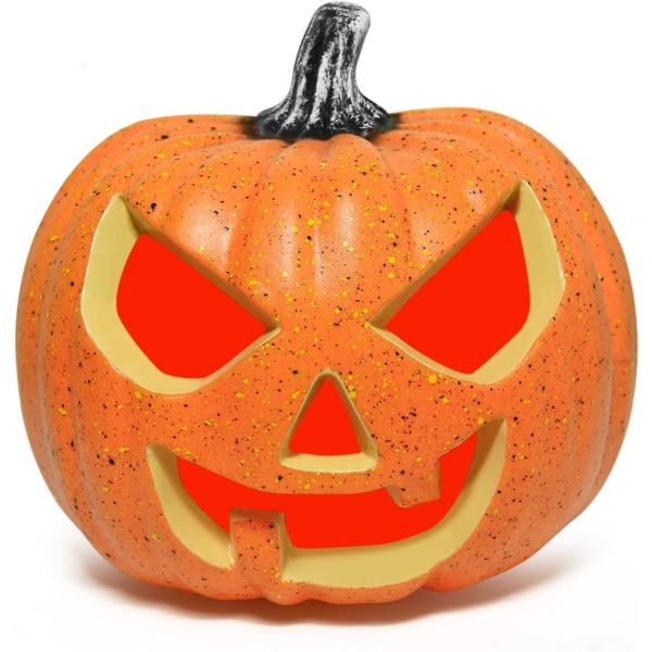 Plastlykta Pumpor Halloween Ljuslykta Pumpa Utomhus Inomhus Batteridriven Ljussatt Pumpa med Halloween Pum