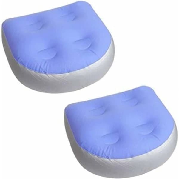 2-pack uppblåsbara spa-kuddar och poolkuddar med 4 sugproppar