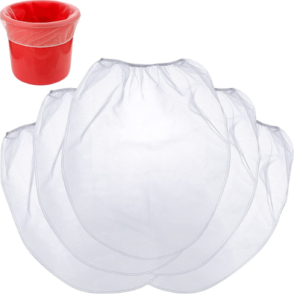 25 stk 5 gallons elastiske toppmaling silposer hvite finmasket pose malingsfilterpose flyt nylon mesh for hydroponics