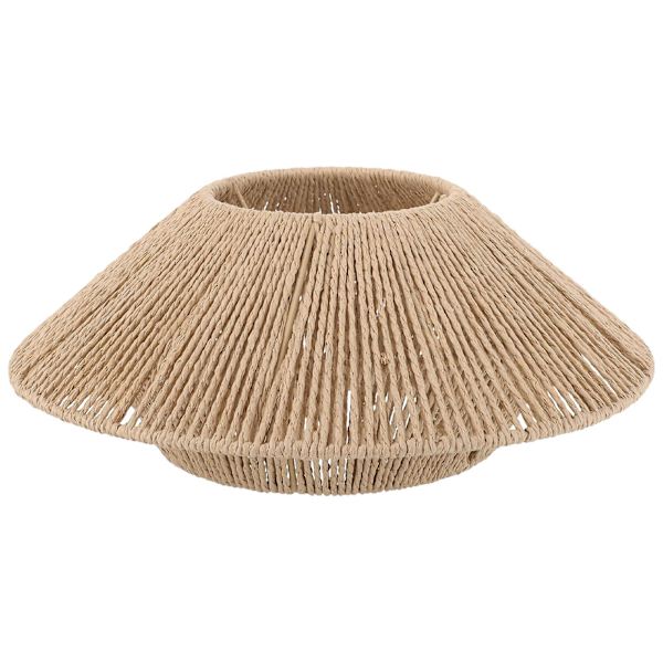 Taklampa Skärm E27 Sockel Inomhus Ljusskydd Simulerad Rattan Lampskärm Ljusbrun 30.5x30.5cm