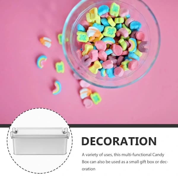 Decorative Tin Container with Airtight Lid for Candy, Chocolate, and Snacks, Small Christmas Gift and Storage Box