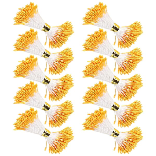 Artificial Orange Pistil 900pcs Double Ended Simulation Bouquet Making Accessories 1mm (14#)