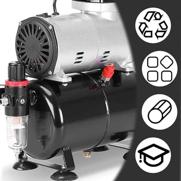 3 Pieces 1/8 Air Compressor Sandblasting Valve, Pressure Sensor, Compressor Spare Part