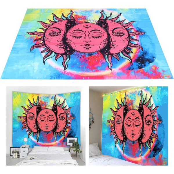 Hængende håndklædetapet, solgudindemønster Vægophæng til soveværelset Stue Baggrundskunstindretning (200*150 cm)