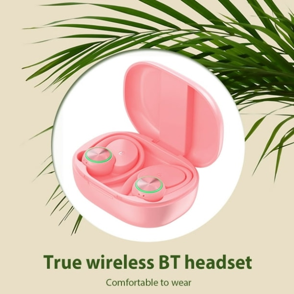 Pink Bluetooth håndfri hovedtelefoner med digitalt display Bluetooth håndfri hovedtelefoner