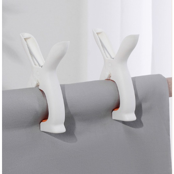 5 stk Hvide Orange Solid Udendørs Tøj Klemmer, Frakke Klip, Umærket Plastik Tricolor Tøj Klemme, Stor Non-Slip Vindtæt S