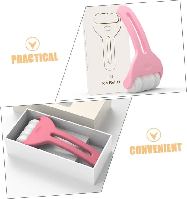 Ice Roller for Face and Body Sandstone Handle Cold Compress Beauty Tool