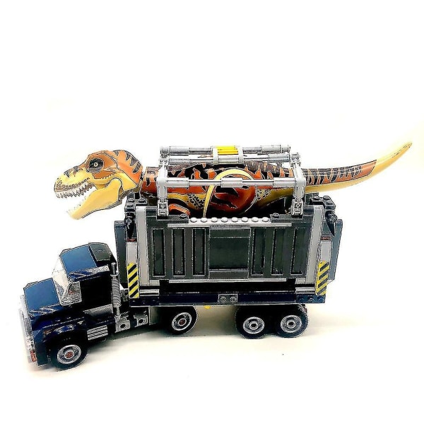 Transport byggeklosser tyrannisk dinosaur Jurassic dinosaur leketøy byggeklosser barnegave10922 (Ingen boks)