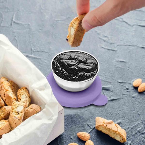 Rustfrit Stål Silikon Dæk Dressing Kop Tomat Dressing Krydderi Beholder Silikon Dæk