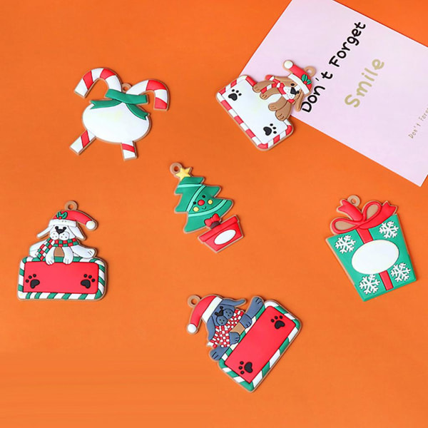 12 st julgransdekorationer Julparty DIY Hängande Dekoration Valp Hänge