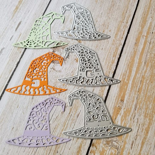 CWitch Hat Metal Skæreform Halloween Hat Skabelon Die Cut Velegnet til DIY HåndværkC