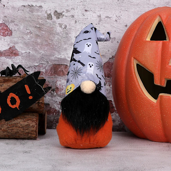 Halloween-nisse med flaggermus, spøkelse og hatt - Pynt til nyttår, bursdag, bryllup og fest