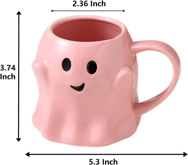 14OZ Ceramic Water Mug, Creative Coffee Mug, Original Ghost Mug, Cute 3D Ceramic Coffee Mug
