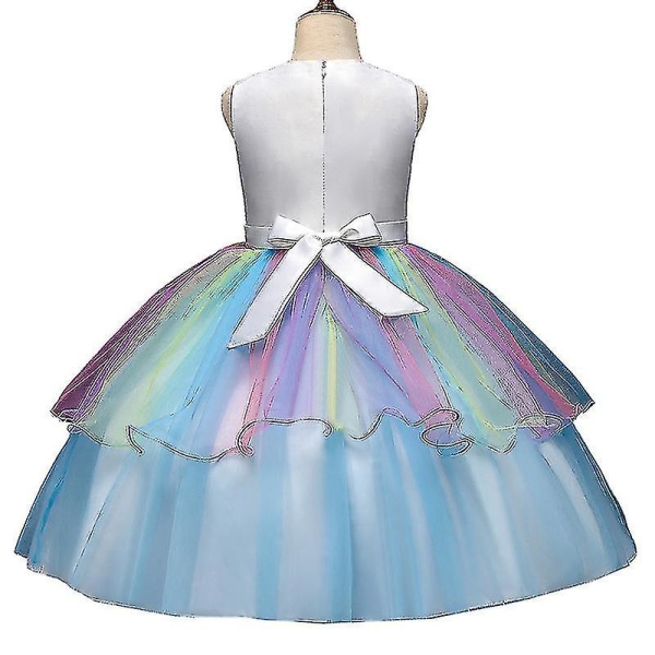 Barnflickor Enhörning Prinsessa Tulle Tutu Klänning Julparty Bröllop Bal Klänning