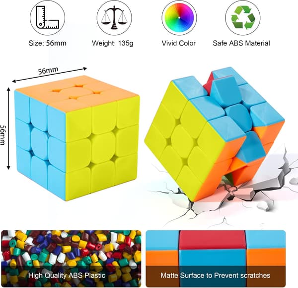 1PC Speed Cube: Professionell 3x3x3 Speed Cube - Snabb och smidig