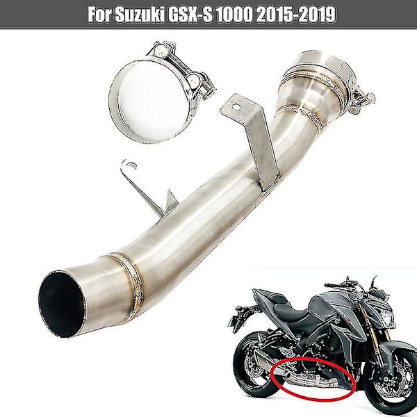 Til Suzuki Gsx-s1000 Gsx-s1000f Gsxs1000 S1000f 2015 2016 2017 2018 2019 Rustfrit Stål Decat Race Eliminator Udstødningsforbindelsesrør HHS