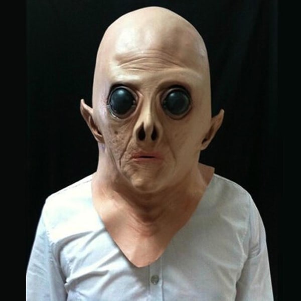 Scary Halloween Latex UFO Maske Maskerade Kostume Dyre Cosplay Rekvisit