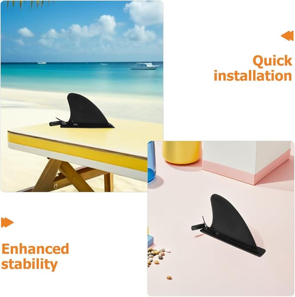 4pcs Inflatable Kayak Paddleboard Fin Replacement 4.5 Inch Detachable Rudder Stabilizer SUP Center Fin