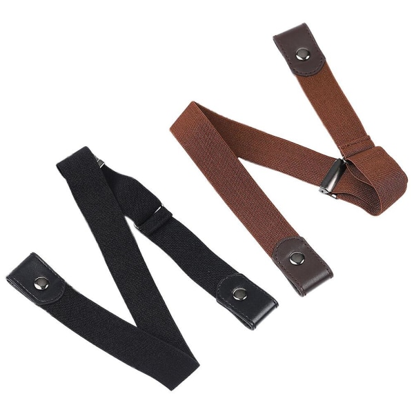 2 kpl Naisten Vyöt Jeans-Solki Vyö Elastinen Ei Solkea Vyö Elastinen Vyö Jeans Ei Solkea Litteä Vyö Sekalaiset Värit 77X3.5X0.2CM
