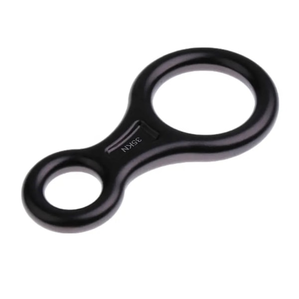 Svart Kvadrat Tunga Octagon Ring Descent Rig Klätterutrustning