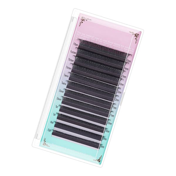 Fluffy Soft Lightweight 12 Rows Eyelash Clusters 8-15mm Mixed Black 0.07D Makeup Extension