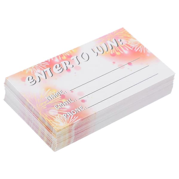 Flerfargede lotteripartykort for arrangementsavstemning 100 ark[DB]