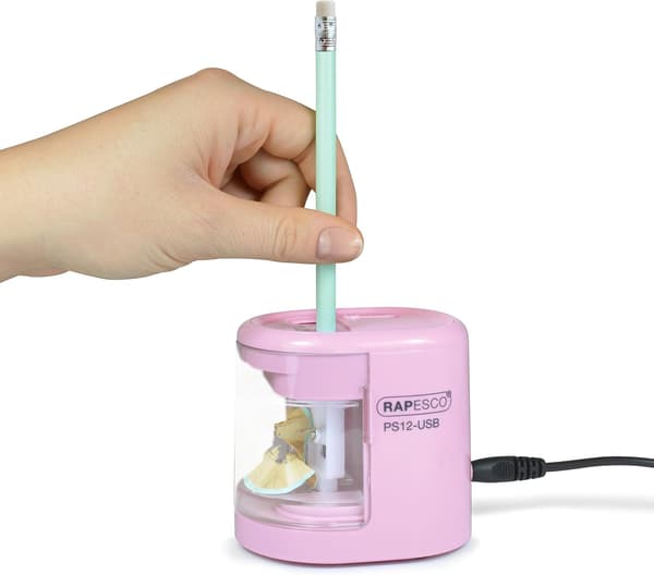 USB-drevet elektrisk blyantspisser, rosa