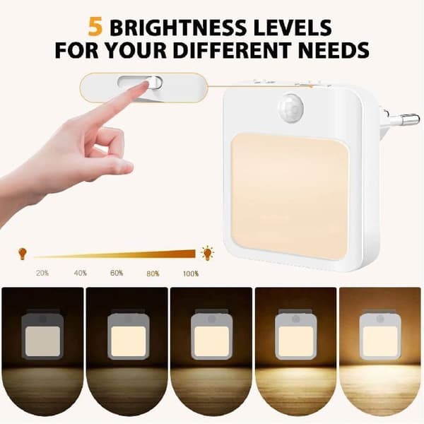 Plug-in Night Light [1-pack], Soft Light Eye Protection, High-Quality and Durable Warm/White LED Night Light