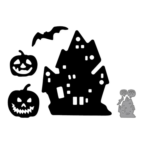 BHalloween-kranium Spooky Metal Skærestencil Skabelon Scrapbog Kort PrægningB