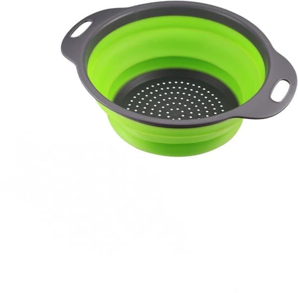Foldable Colander with Handle, Food Sieve, Silicone Strainer, Large Fruit and Vegetable Strainer big