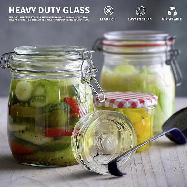 2 PCS Fermentation Weights with Grip Handle for Wide Mouth Jar and Canning Fermentation Pickling Preserving Fermentation