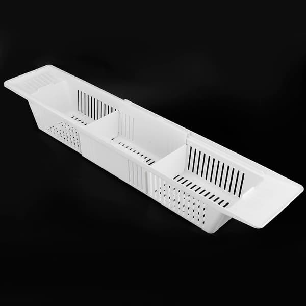 Extendable Storage Shelf for Bathtub, Bath Toy Storage Basket, Bathroom Accessories