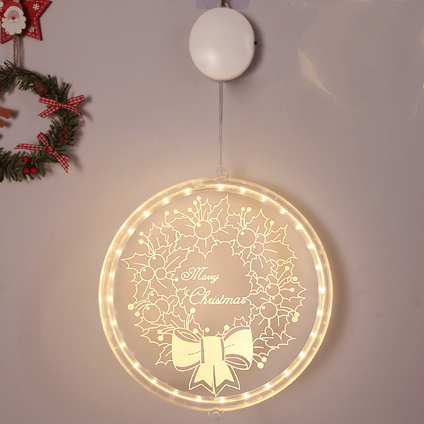 LED-vinduslys med sugekopp, juletrelys
