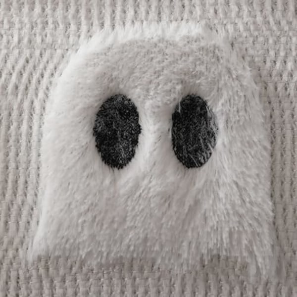 Halloween Pudebetræk 18x18 tommer Halloween Dekorationer Spøgelses Pudebetræk til Hjemmet Stue Soveværelse Sofa Dekoration