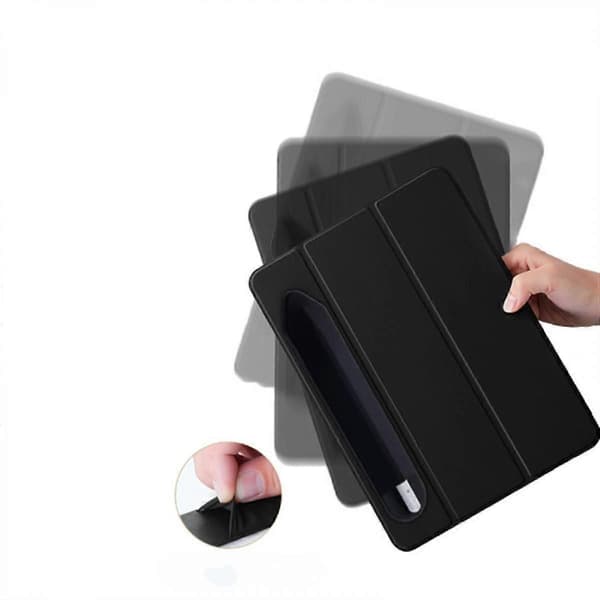 Pen Holder for Apple iPad, Removable Elastic Apple Pencil 2nd Generation and 1st Generation Leather Case, QWER459