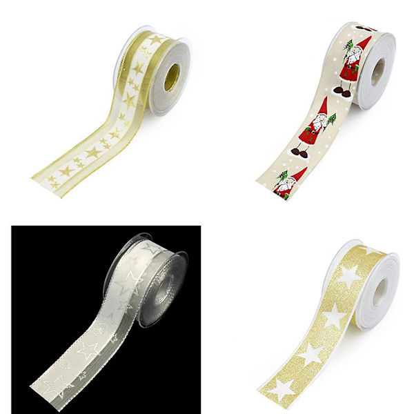 Hemdekoration Hårsnoddar DIY Tryckt Grosgrainband för Presentinslag