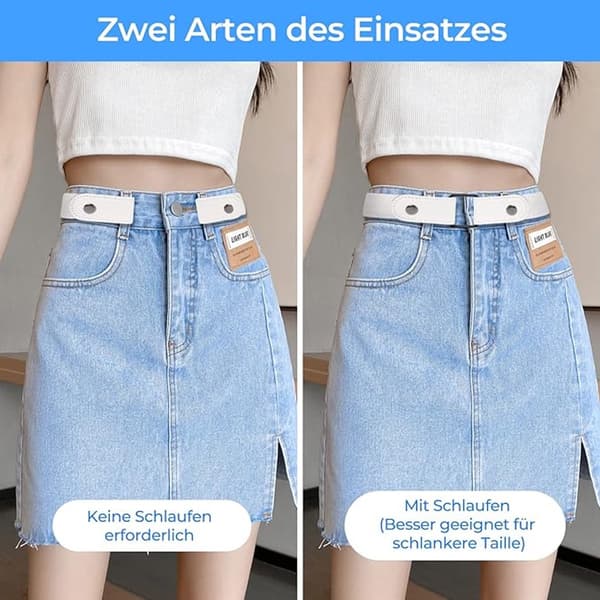 Spännlöst Bälte - 4 Delar Spännefritt & Elastiskt Bälte för Kvinnor & Män - Stretchbälte - Elastiskt Bälte Utan Spänne - 3cm Brett ...