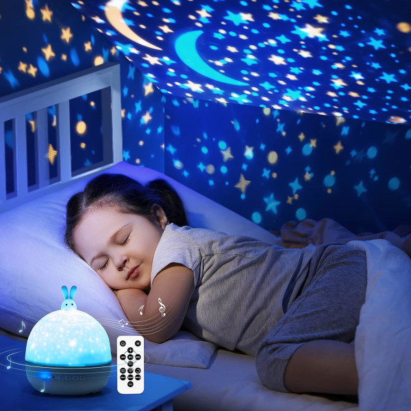 Nattljus för barns sovrum, Bluetooth nattljusprojektor för barn, fjärrtimer, Star Night Light-projektor, sovrum