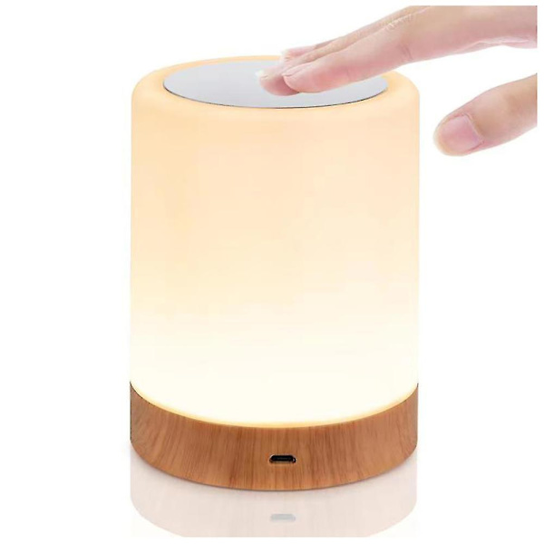 Nordisk Stil Bordlampa Modern Vardagsrum Sovrum Färgrik Kontaktsensor Nattlampa USB Laddningsbar