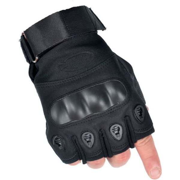Halvfinger taktiske handsker med ledbeskyttelse, skridsikre og modstandsdygtige sportshandsker, militærhandsker til mænd og kvinder til træning.
