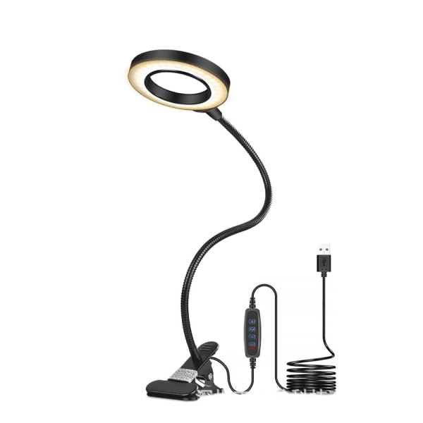 3X dagsljus LED-förstoringslampa, clip-on förstoringsglas med 6 justerbara ljusinställningar för läsning, seniorer, hobby, hantverk